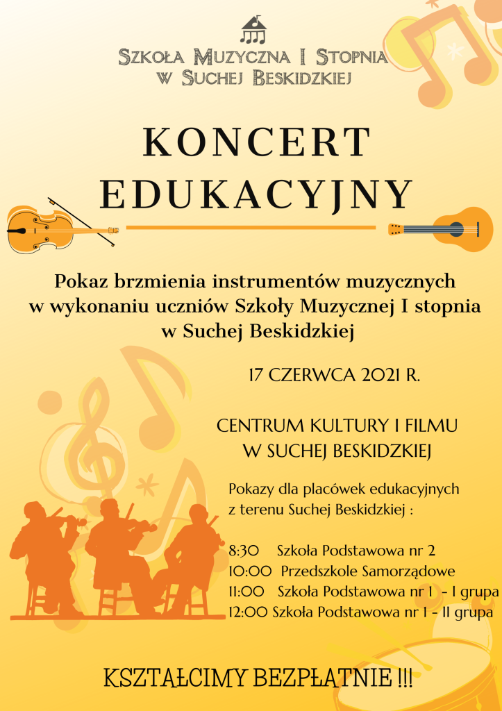 plakat koncert edukacyjny