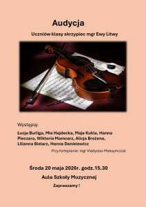 Audycja klasy skrzypiec p. Ewy Litwy