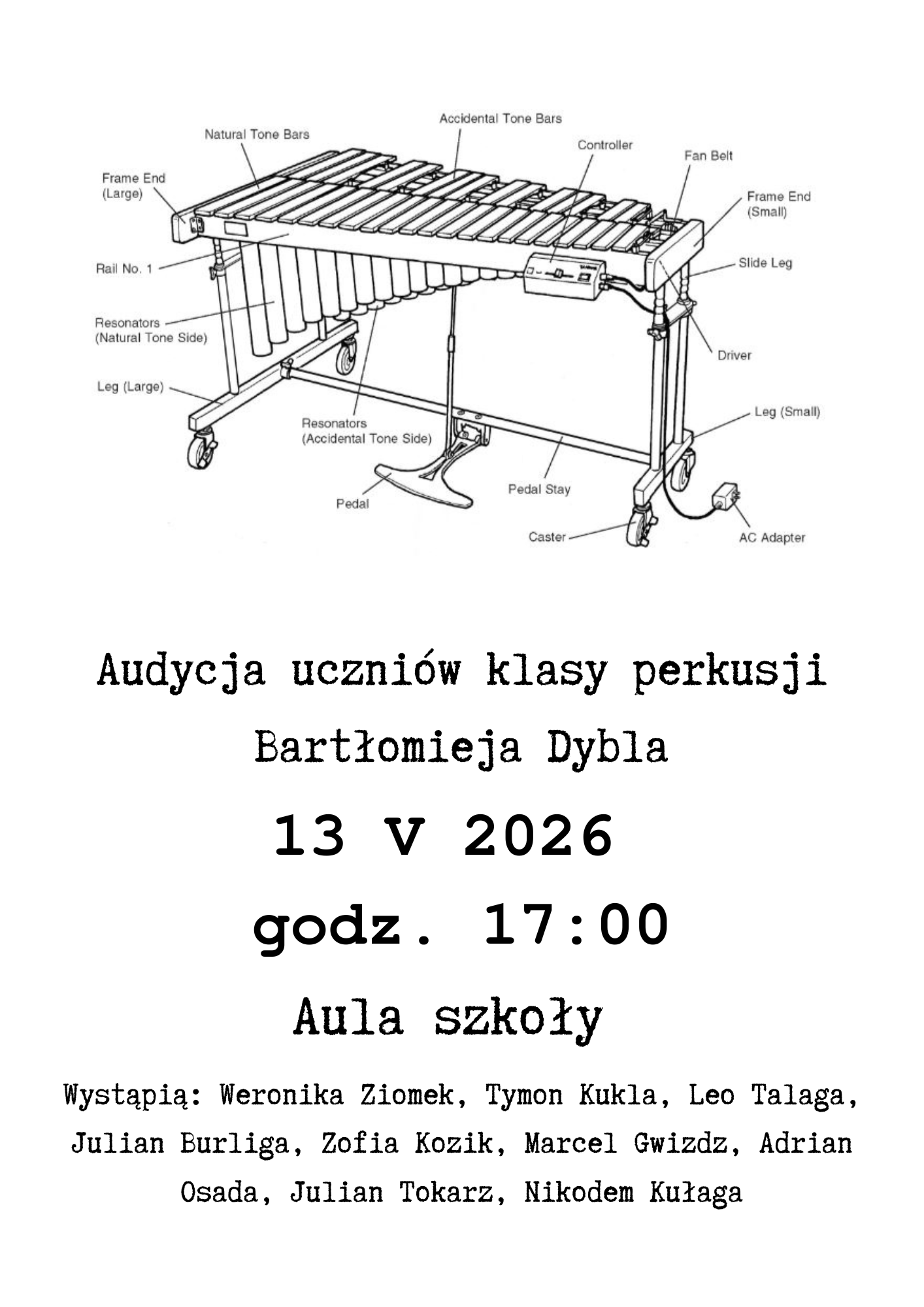 Audycja klasy perkusji p. B. Dybla